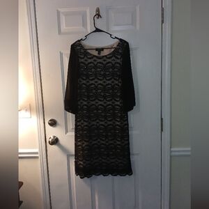 R&M Elegant Black Lace Dress Size 14